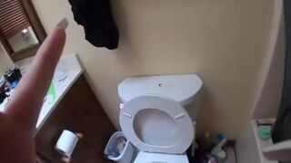 Watch me pee & fart in a wild view of my scat video