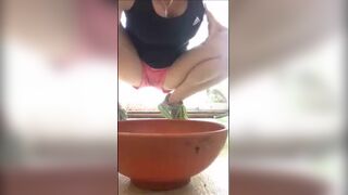 Watch this filthy slut gape non-stop while getting her scat stuffed in a mug